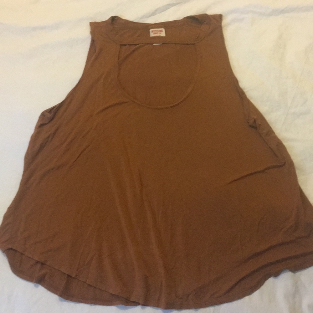 Orange Open Front Tank Top
